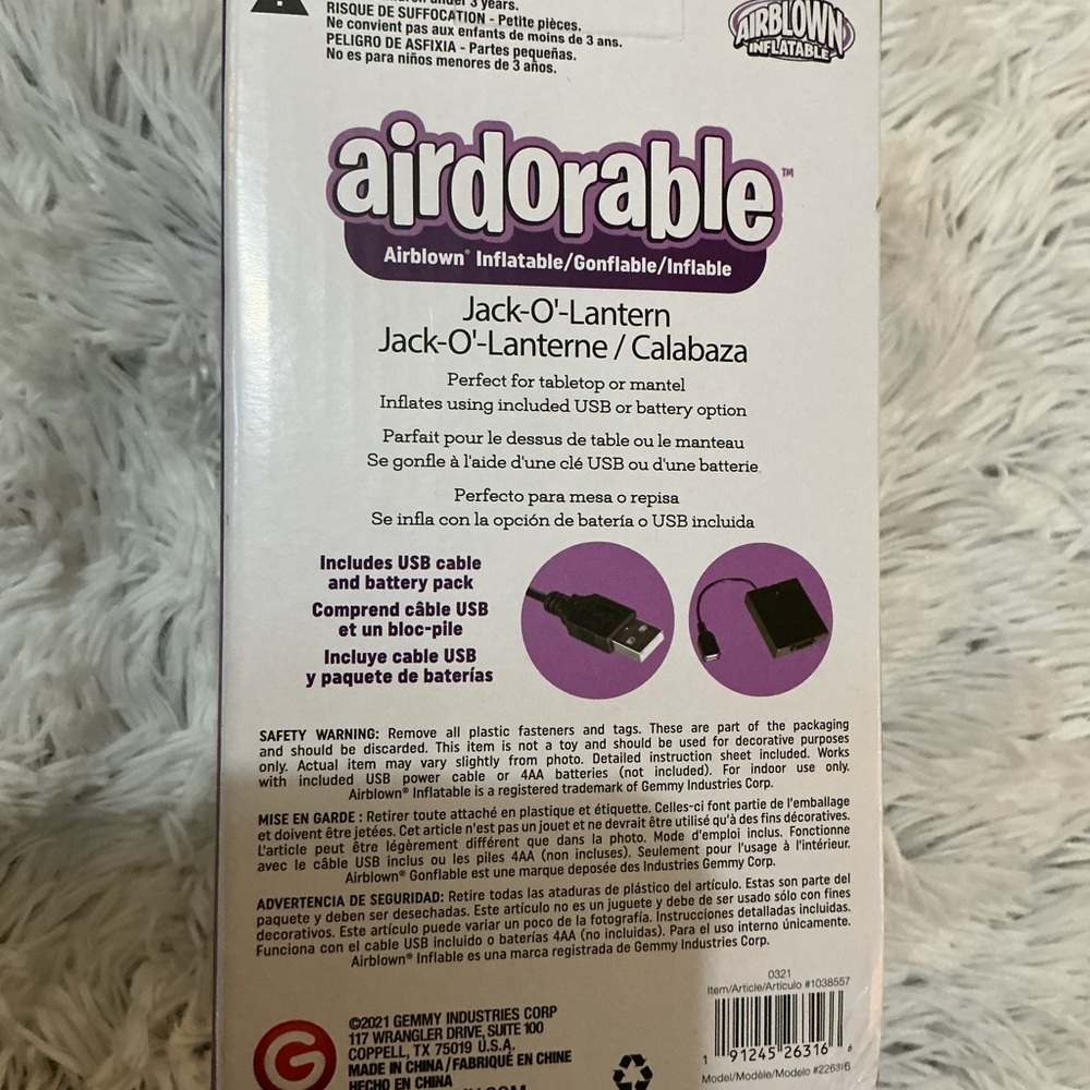 Airdorable 19.6″ Jack-O’-Lantern Airblown Inflatable Halloween Decor - Picture 9 of 11